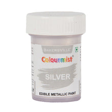Load image into Gallery viewer, Colourmist Edible Metallic Paint (Silver), For Cake / Icing / Fondant / Craft, 20g
