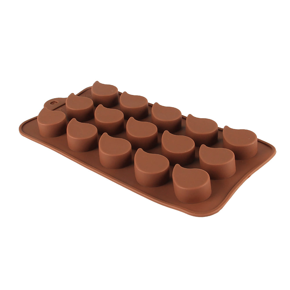 FINEDECOR - SILICONE CHOCOLATE MOULD - LEAVES SHAPE - FD 3134 ,(15 Cavities)