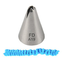 Load image into Gallery viewer, FineDecor Piping Tip, Stainless Steel Icing Piping Nozzle Tip, Cake Decorating Tools Cream Puff Decor Pastry Icing Piping Tool for Baker, 1psc (A19)