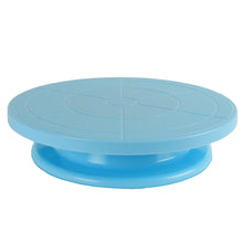 Load image into Gallery viewer, FineDecor Non Slip Plastic Cake Server 28 cm, 360° Degree Rotating Cake Turntable, Cake Decorating Stand, Cake Stand for Icing(Blue), FD 3297
