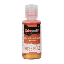 Load image into Gallery viewer, Colourmist Concentrated Vibrant Airbrush Metallic Food Colour (METALLIC ROSE GOLD), 50g | Airbrush Colour For Cake, Choclate, Fondant, Icing and more