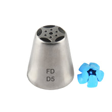 Load image into Gallery viewer, FineDecor Russian Piping Tip, Cake Decoration Nozzle Cream Icing Nozzle Tip Stainless Steel Nozzle Cream Puff Decor Pastry Icing Tool, 1psc (D5)