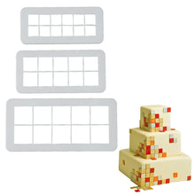 Load image into Gallery viewer, FineDecor Square Cookie Cutter Set / Fondant Embosser & Cutter - Geometric Cutter Set Square Shape, FD 3365