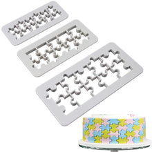 Load image into Gallery viewer, FineDecor Geometric Cookie Cutter / Puzzle Fondant Embosser & Cutter Plastic Mold / Geometric Cutter Set / Cake Border Texture, FD 3368