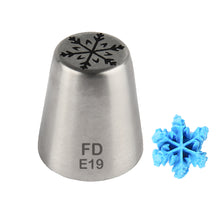 Load image into Gallery viewer, FineDecor Russian Piping Tip, Cake Decoration Nozzle Cream Icing Nozzle Tip Stainless Steel Nozzle Cream Puff Decor Pastry Icing Tool, 1psc (F19)