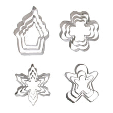 Load image into Gallery viewer, FineDecor Cookie Cutter Stainless Steel Cookie Cutter Set (Ice Cream Shape, Autumn Leaf Shape, Toy Shape, Flower Shape) (12 Pieces) - FD 3098