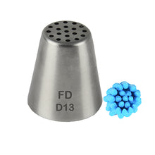 Load image into Gallery viewer, FineDecor Russian Piping Tip, Cake Decoration Nozzle Cream Icing Nozzle Tip Stainless Steel Nozzle Cream Puff Decor Pastry Icing Tool, 1psc (D13)