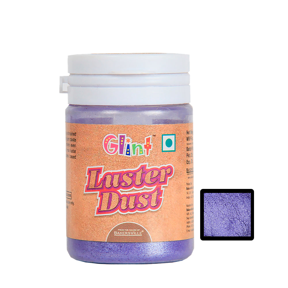 Glint Edible Luster Dust ( Violet ), 10g | Pearl Dust | Edible Sparkle Dust | Edible Product for Cake Decor | Glittering Shiner Dust | Violet - 10g