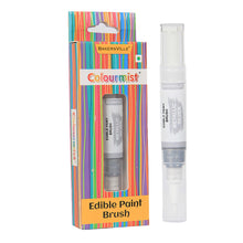 Load image into Gallery viewer, Colourmist Edible Paint Brush With Metallic Paint ( Metallic Silver ) | Food Colour Paint Brush For Dessert | 1pc