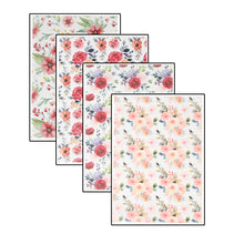 Load image into Gallery viewer, FooDecor Printed Edible Wafer Paper Sheets, Assorted Pack Of 4 (Floral Theme), Cake Decoration Sheet, Floral Theme Frosting Sheet, Cake Wrap, A4 Size
