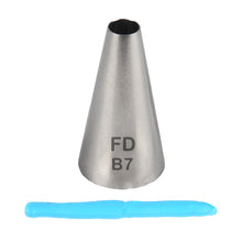 Load image into Gallery viewer, FineDecor Large Piping Tip, Stainless Steel Icing Piping Nozzle Tip, Cake Decorating Tools Cream Puff Decor Pastry Icing Tool for Baker, 1psc (B7)
