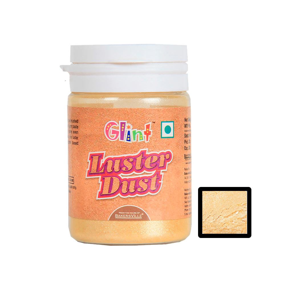 Glint Edible Luster Dust ( Yellow ), 10g | Pearl Dust | Edible Sparkle Dust | Edible Product for Cake Decor | Glittering Shiner Dust | Yellow - 10g