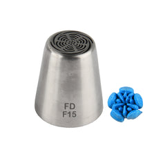 Load image into Gallery viewer, FineDecor Russian Piping Tip, Cake Decoration Nozzle Cream Icing Nozzle Tip Stainless Steel Nozzle Cream Puff Decor Pastry Icing Tool, 1psc (F15)
