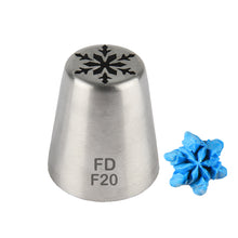 Load image into Gallery viewer, FineDecor Russian Piping Tip, Cake Decoration Nozzle Cream Icing Nozzle Tip Stainless Steel Nozzle Cream Puff Decor Pastry Icing Tool, 1psc (F20)