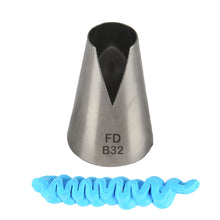 Load image into Gallery viewer, FineDecor Large Piping Tip, Stainless Steel Icing Piping Nozzle Tip, Cake Decorating Tools Cream Puff Decor Pastry Icing Tool for Baker, 1psc (B32)