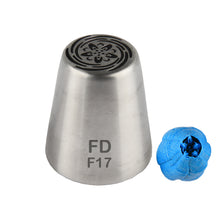 Load image into Gallery viewer, FineDecor Russian Piping Tip, Cake Decoration Nozzle Cream Icing Nozzle Tip Stainless Steel Nozzle Cream Puff Decor Pastry Icing Tool, 1psc (F17)
