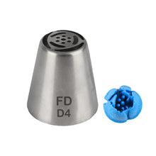 Load image into Gallery viewer, FineDecor Russian Piping Tip, Cake Decoration Nozzle Cream Icing Nozzle Tip Stainless Steel Nozzle Cream Puff Decor Pastry Icing Tool, 1psc (D4)