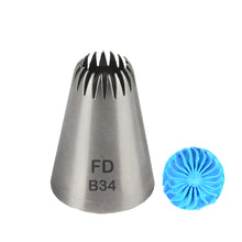 Load image into Gallery viewer, FineDecor Large Piping Tip, Stainless Steel Icing Piping Nozzle Tip, Cake Decorating Tools Cream Puff Decor Pastry Icing Tool for Baker, 1psc (B34)