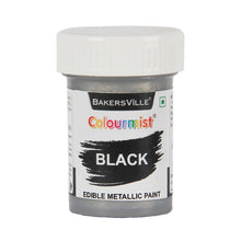 Load image into Gallery viewer, Colourmist Edible Metallic Paint (Black), For Cake / Icing / Fondant / Craft, 20g
