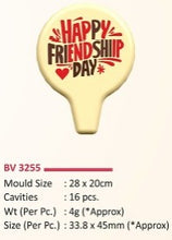 Load image into Gallery viewer, Foodecor Friendship Day Theme Decorative Transfer Mould (Pack of 2) - BV 3255