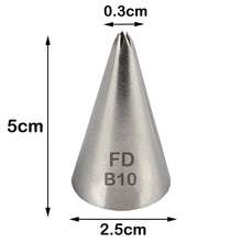 Load image into Gallery viewer, FineDecor Large Piping Tip, Stainless Steel Icing Piping Nozzle Tip, Cake Decorating Tools Cream Puff Decor Pastry Icing Tool for Baker 1psc (B10)