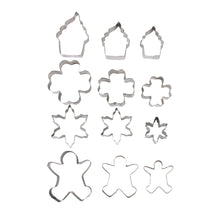 Load image into Gallery viewer, FineDecor Cookie Cutter Stainless Steel Cookie Cutter Set (Ice Cream Shape, Autumn Leaf Shape, Toy Shape, Flower Shape) (12 Pieces) - FD 3098
