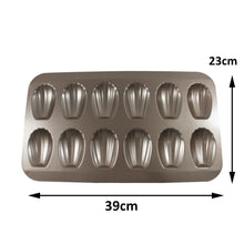 Load image into Gallery viewer, FineDecor Madeleine Pan (12-Cavity) Non-Stick Seashell Shape Madeleine Mold / Baking Mold, FD 3030