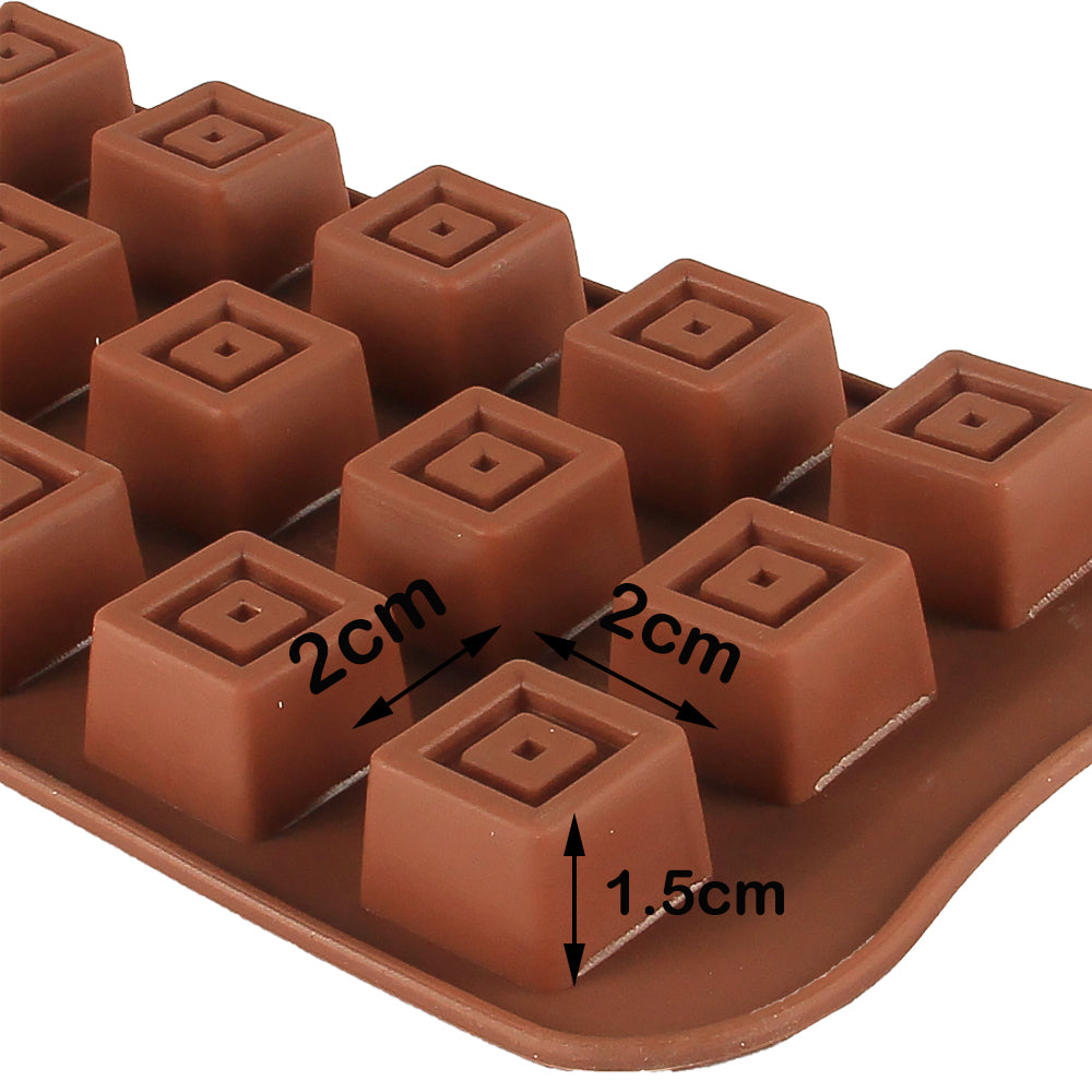 Inkedibles Silicone Chocolate Mold - 3D Square Shape