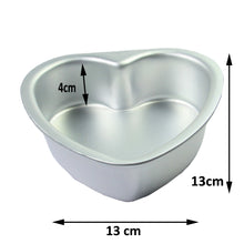 Load image into Gallery viewer, FineDecor Premium Aluminium Cake Pan/Mould, Heart Shape (5 inch diameter * 1.5 inch height), FD 3021