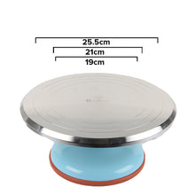 Load image into Gallery viewer, FineDecor Non Slip Heavy Metal (12 Inch) 30 cm, 360 Degree Rotating Cake Turntable Cake Decorating Stand, Cake Stand for Icing, FD 2826
