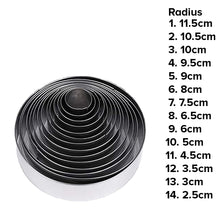 Load image into Gallery viewer, FineDecor Stainless Steel Commercial Round Cookie Cutter (Set of 14 Cutters) - FD 3102