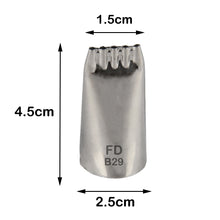 Load image into Gallery viewer, FineDecor Large Piping Tip, Stainless Steel Icing Piping Nozzle Tip, Cake Decorating Tools Cream Puff Decor Pastry Icing Tool for Baker, 1psc (B29)