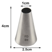 Load image into Gallery viewer, FineDecor Large Piping Tip, Stainless Steel Icing Piping Nozzle Tip, Cake Decorating Tools Cream Puff Decor Pastry Icing Tool for Baker, 1psc (B9)