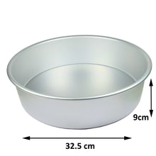 Load image into Gallery viewer, FineDecor Premium Aluminium Cake Pan/Mould, Round Shape (12 inch diameter * 3 inch height), FD 3020