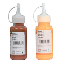 Load image into Gallery viewer, Colourmist Cake Decorating Drip Assorted 100g Each, Pack Of 2 Edible Drips (VIBRANT BROWN ,PASTEL ORANGE), 100 gm Each