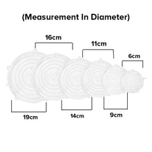 Load image into Gallery viewer, FineDecor Collapsible Microwave Safe Silicone Leak-Proof Round Stretch Lids (6 Pcs) Reusable Covers for Bowls, Dishes, Plates, Cans, Jars FD 3398