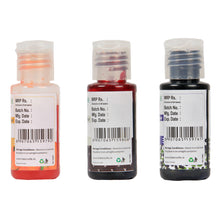 Load image into Gallery viewer, Colourmist Oil Colour With Flavour, Pack Of 3 (MANGO, COOKIES AND CREAM, BLUEBERRY), 30g Each | Chocolate Oil Assorted Flavour with Natural Colour