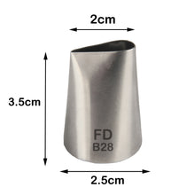 Load image into Gallery viewer, FineDecor Large Piping Tip, Stainless Steel Icing Piping Nozzle Tip, Cake Decorating Tools Cream Puff Decor Pastry Icing Tool for Baker, 1psc (B28)