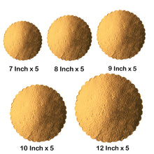 Load image into Gallery viewer, FineDecor Square Gold Cake Board Combo - 7 Inch, 8 Inch, 9 Inch, 10 Inch, 12 Inch Square Cardboard (25 Pieces), Gold