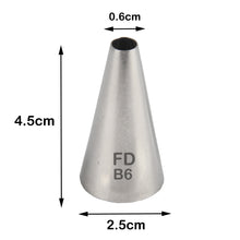 Load image into Gallery viewer, FineDecor Large Piping Tip, Stainless Steel Icing Piping Nozzle Tip, Cake Decorating Tools Cream Puff Decor Pastry Icing Tool for Baker, 1psc (B6)