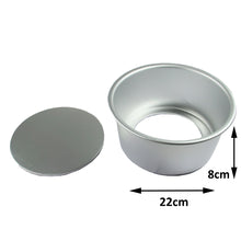Load image into Gallery viewer, FineDecor Premium Aluminium Cake Pan/Mould Removable Bottom, Round Shape (8 inch diameter * 3 inch height), FD 3025