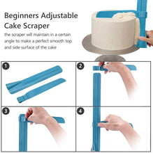 Load image into Gallery viewer, FineDecor Adjustable Cake Scraper, Adjustable Cake Smoother / Fondant Spatulas / Cake Edge Smoother Cream Decorating, FD 3370