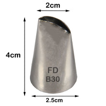 Load image into Gallery viewer, FineDecor Large Piping Tip, Stainless Steel Icing Piping Nozzle Tip, Cake Decorating Tools Cream Puff Decor Pastry Icing Tool for Baker, 1psc (B30)