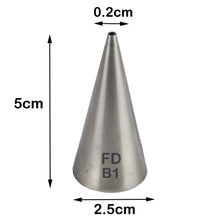Load image into Gallery viewer, FineDecor Large Piping Tip, Stainless Steel Icing Piping Nozzle Tip, Cake Decorating Tools Cream Puff Decor Pastry Icing Tool for Baker, 1psc (B1)