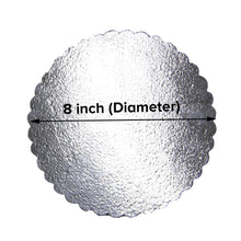 Load image into Gallery viewer, FineDecor Silver Cake Board 8 INCH Round Cardboard (5 Pieces), Cardboard Round Cake Circle Base, 8 Inches Diameter (Silver)