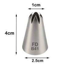 Load image into Gallery viewer, FineDecor Large Piping Tip, Stainless Steel Icing Piping Nozzle Tip, Cake Decorating Tools Cream Puff Decor Pastry Icing Tool for Baker, 1psc (B41)