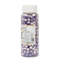 Load image into Gallery viewer, Glint Dual Tone Pearl Balls for Cake Decoration ( 7mm ) ( White &amp; Purple ), 150g | Dual Colour Cake Sprinkle For Cake Decoration | 150g
