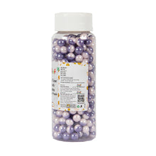 Load image into Gallery viewer, Glint Dual Tone Pearl Balls for Cake Decoration ( 7mm ) ( White & Purple ), 150g | Dual Colour Cake Sprinkle For Cake Decoration | 150g