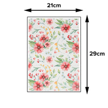 Load image into Gallery viewer, FooDecor Proffessionals Printed Edible Wafer Paper Sheet, Cake Decoration Sheet, Floral Design Theme Dye Frosting Sheet, Cake Wrap, A4 Size - BV 3035