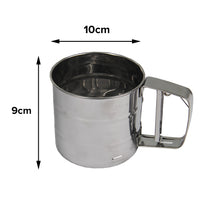 Load image into Gallery viewer, FineDecor Flour Sifter ( Small ), Stainless Steel Sifter for Baking, Double Layers Sifter, Powder Sugar Shaker with Hand Press Design, FD 3305